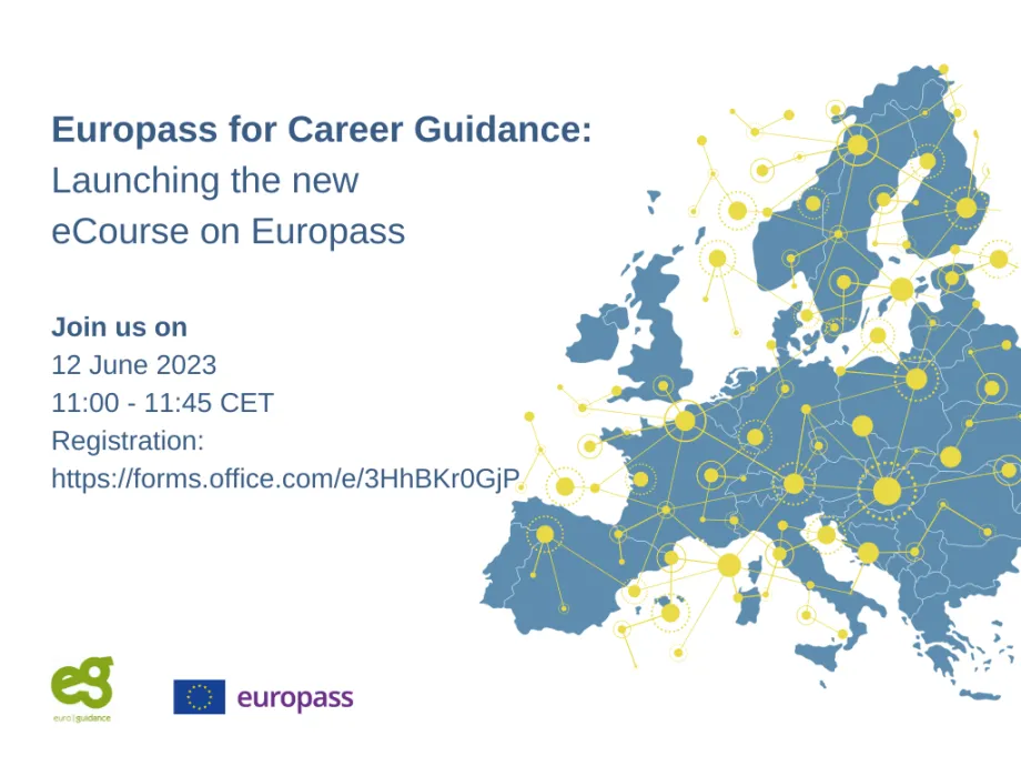 Prikaz Europe na vizualu za Europass for Career Guidance